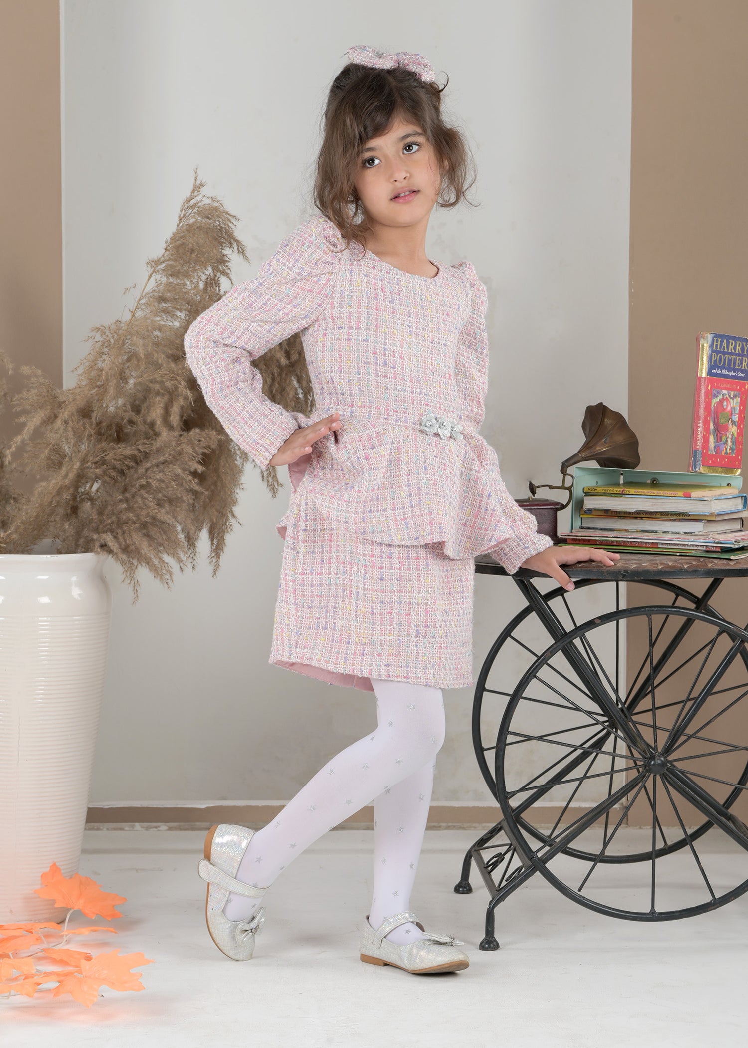 Pink Peplum Tale Dress1