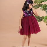 Plum Twilight Sequin Dress