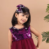 Plum Twilight Sequin Dress