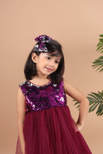 Load image into Gallery viewer, Plum Twilight Sequin Dress
