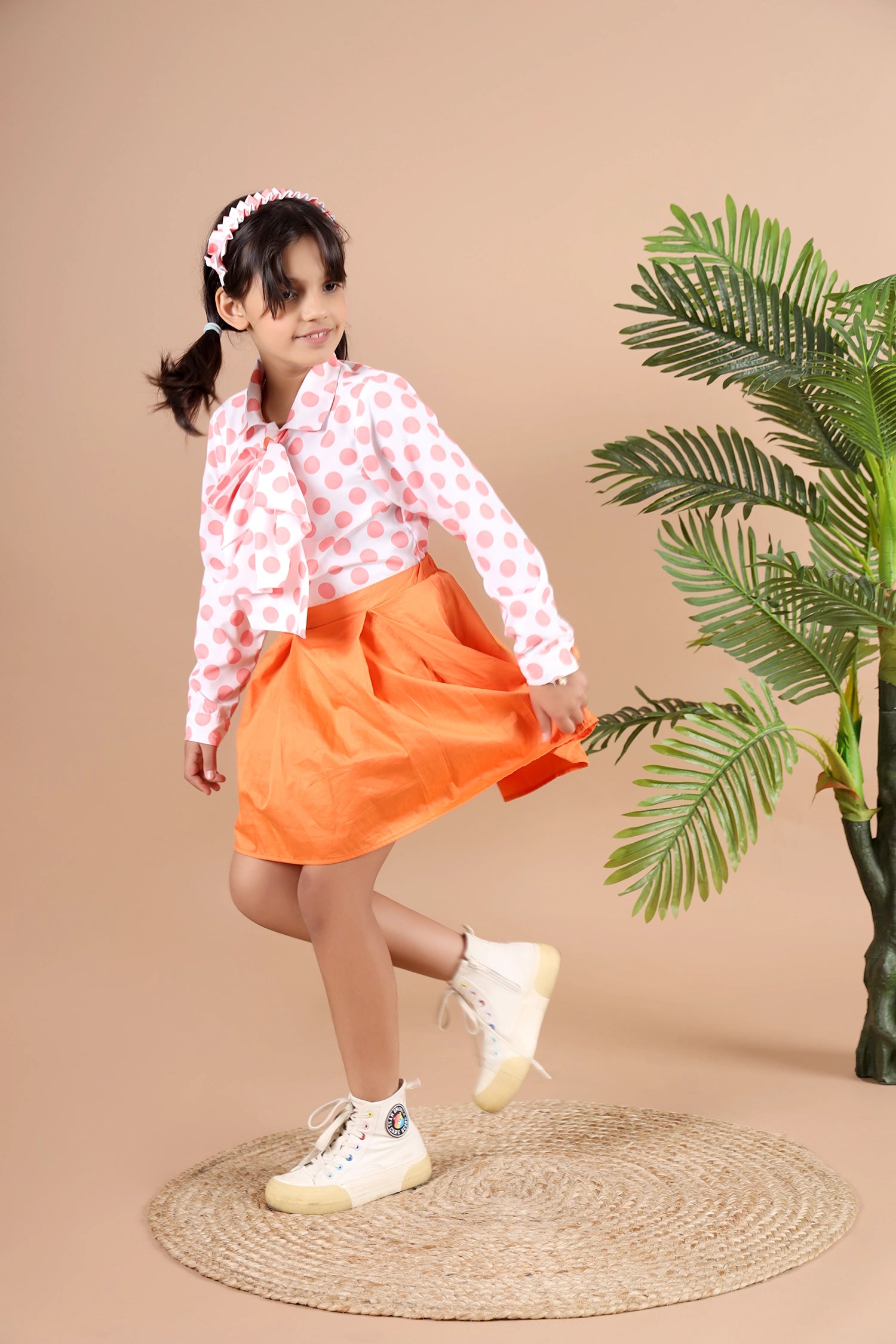 Polka Dot In Orange Groove Dress