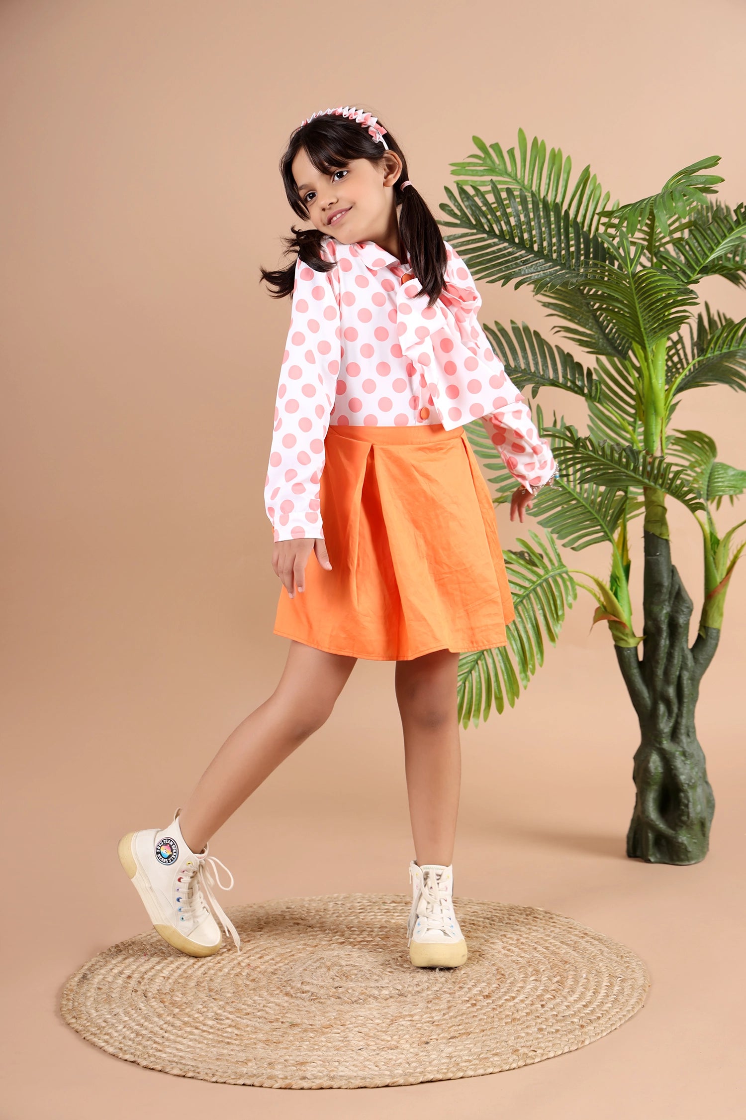 Polka Dot In Orange Groove Dress