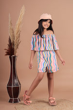 Load image into Gallery viewer, Rainbow Stripe Playsuit
