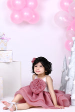 Load image into Gallery viewer, Rose Punch Ruffle Frock
