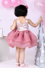 Load image into Gallery viewer, Rose Punch Ruffle Frock
