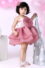Load image into Gallery viewer, Rose Punch Ruffle Frock
