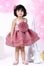 Load image into Gallery viewer, Rose Punch Ruffle Frock

