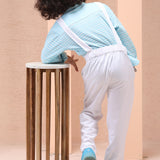 Sky Stripes Shirt Pant With Bowtie ( 3pc set )