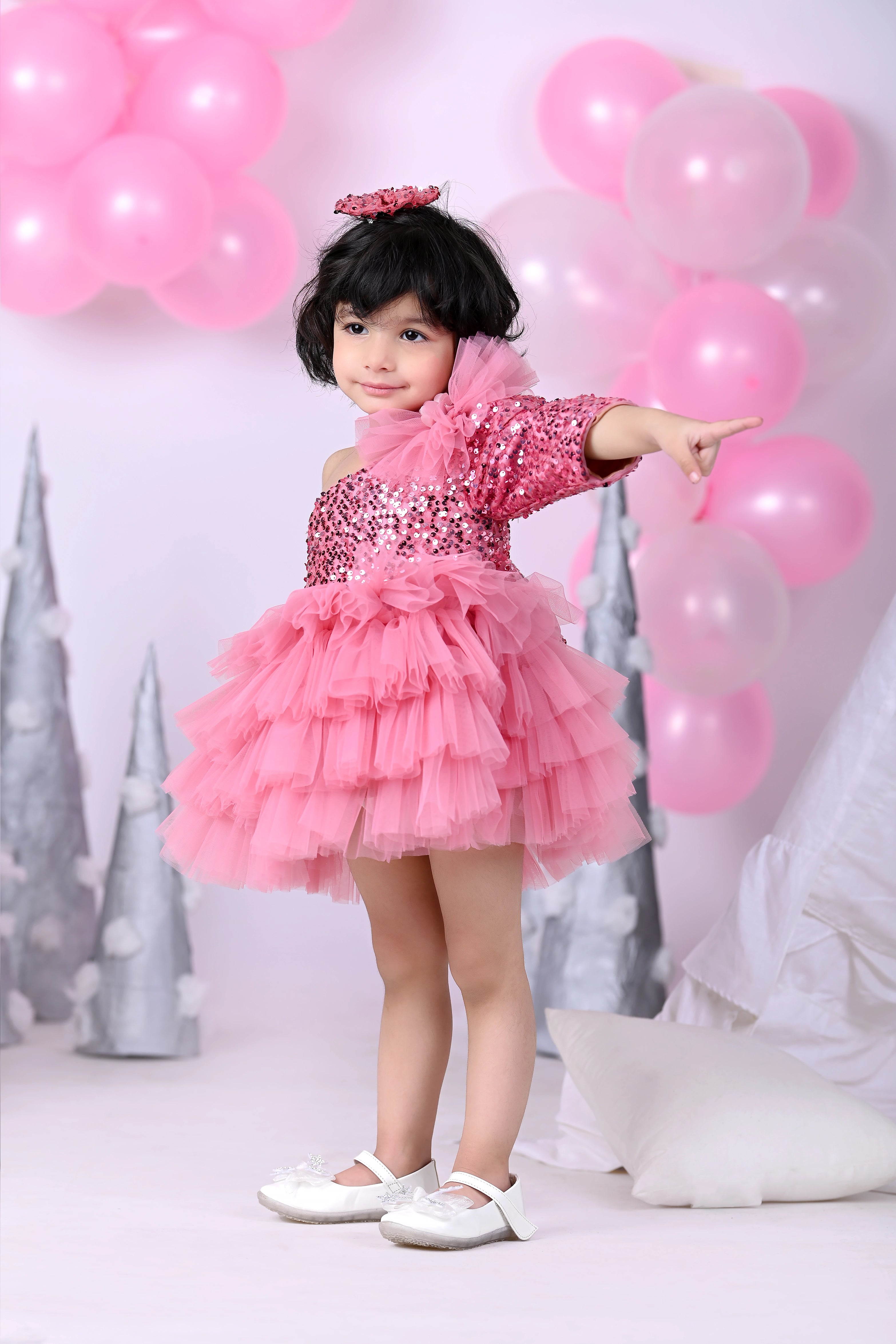 Ruffled Frock for Little Girls
