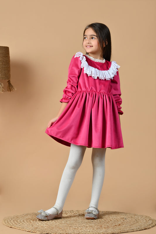 Velvet Rose Lace Dress