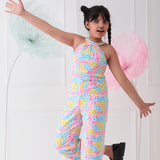 Joyful Strokes Halter Neck Jumpsuit
