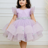 Dreamy Lavender Ruffle Dress