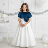 Icy Aurora Velvet Party Gown