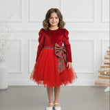 Little Miss Cherry Velvet Frock
