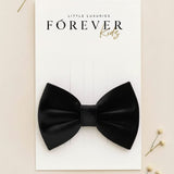 Midnight Velvet Bow Clip