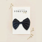 Denim Bunny Bow Clip