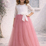 Misty Rose Lace Gown