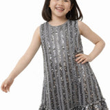 Ash Grey Stripe Dress