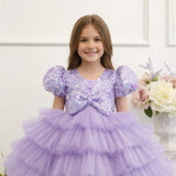 Orchid elegance frilly frock