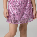 Blush Lustre Flare Skirt