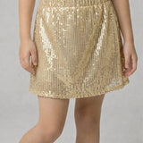 Gold Lustre Flare Skirt