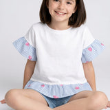 White Frill Tee
