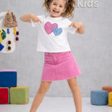 Denim Hearts Top