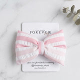 Padded Pink Stripe Bow
