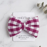 Padded Pink Check Bow