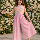 Pink Garden Shimmer Jumpsuit
