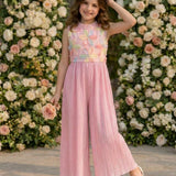 Pink Garden Shimmer Jumpsuit