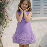 The Lavender Rosette Dress