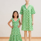The Green Chevron Twinning Set