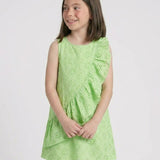 Schiffli Ruffle Dress