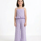 Lavender Schiffli Coord Set
