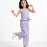 Lavender Schiffli Coord Set