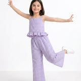 Lavender Schiffli Coord Set