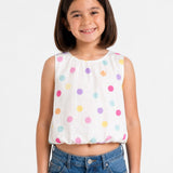 Multi Polka Balloon Top
