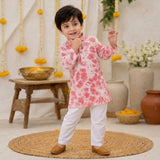 Gulabi Leher Boys Kurta Set