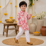 Gulabi Leher Boys Kurta Set