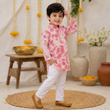 Gulabi Leher Boys Kurta Set