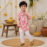 Gulabi Leher Boys Kurta Set