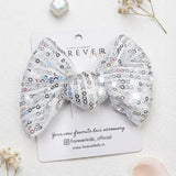 Silver Hour Knot Bow