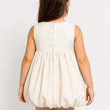 Ivory Glow Balloon Dress