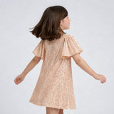 Gold Sequin Ruffle Dress