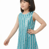 Aqua Blue Stripe Dress
