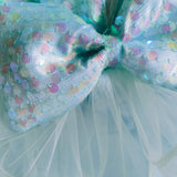 Minty Elegance Shimmer Dress
