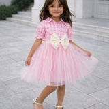 Marshmallow Check Bubble Dress