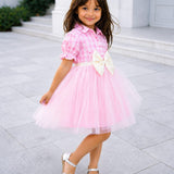 Marshmallow Check Bubble Dress