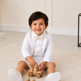 Tiny White Tuxedo Suit Set
